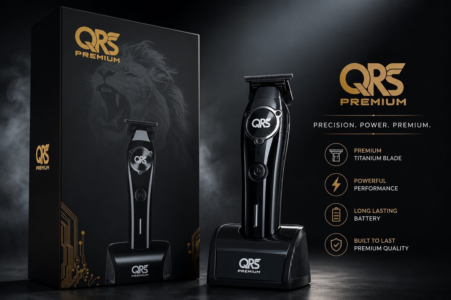 QRS Premium barber tool closeup